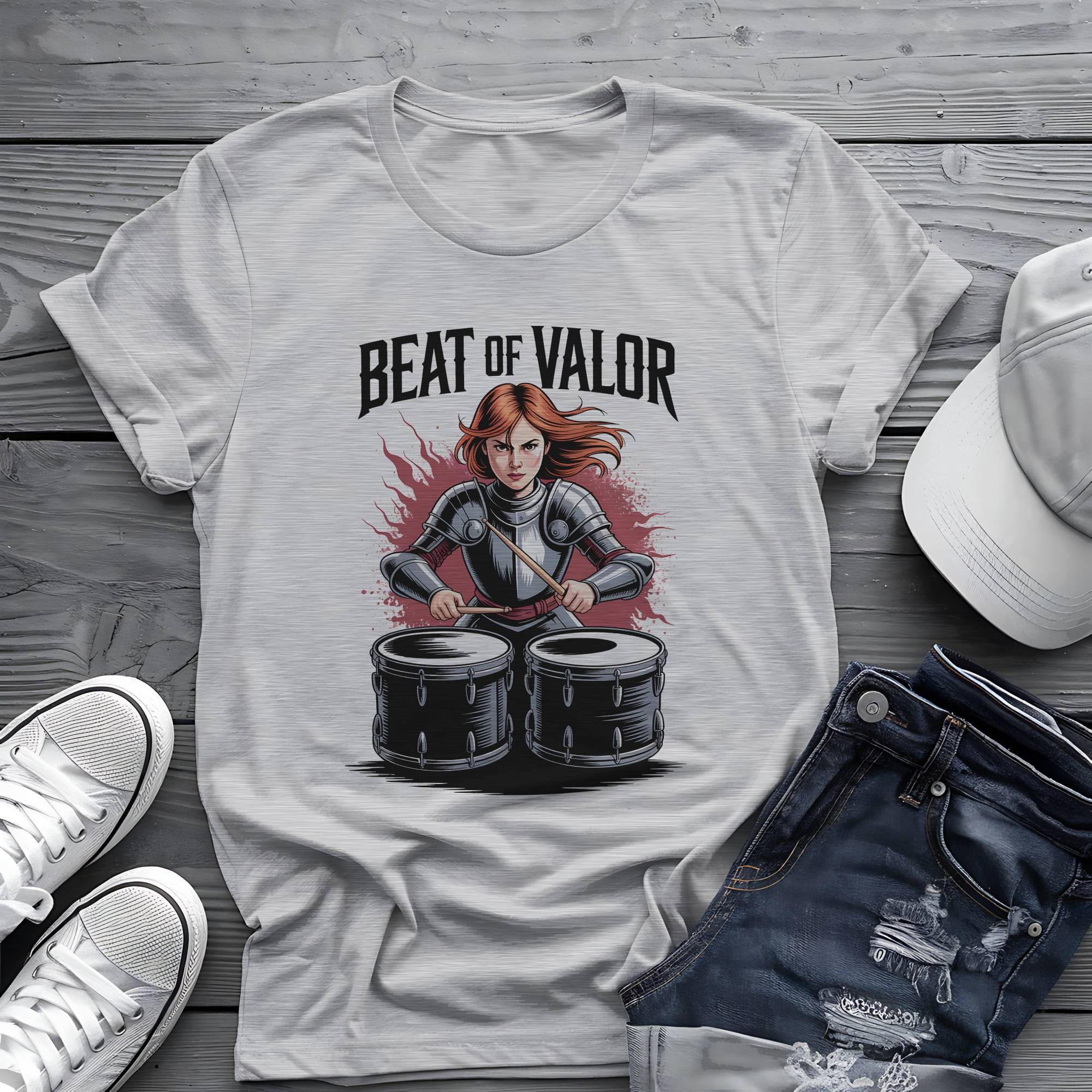 Beat of Valor: Joan of Arc Battle Drummer Graphic Tee 🥁⚔️
