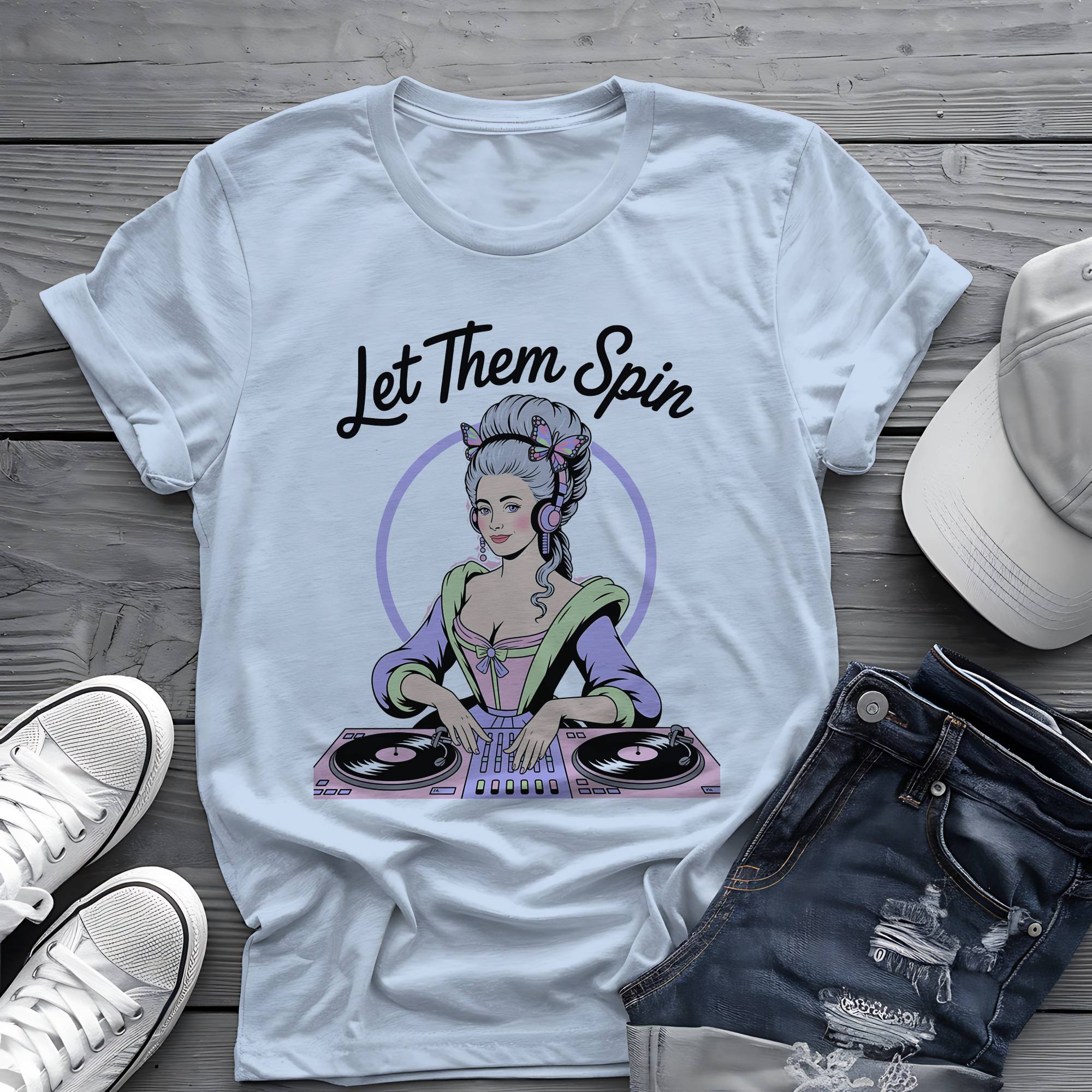 Let Them Spin: Marie Antoinette Royal DJ Graphic Tee 🎧🍰