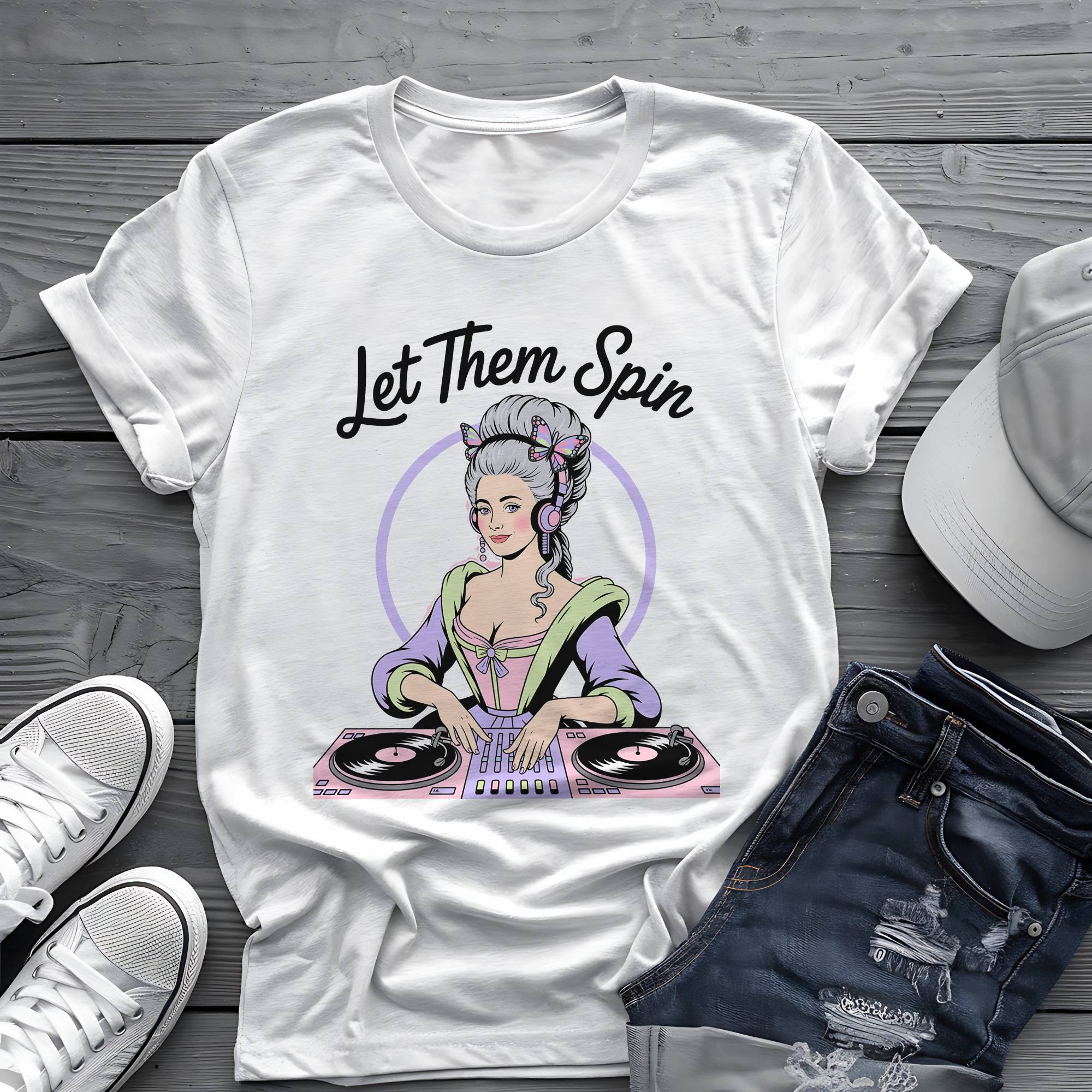 Let Them Spin: Marie Antoinette Royal DJ Graphic Tee 🎧🍰