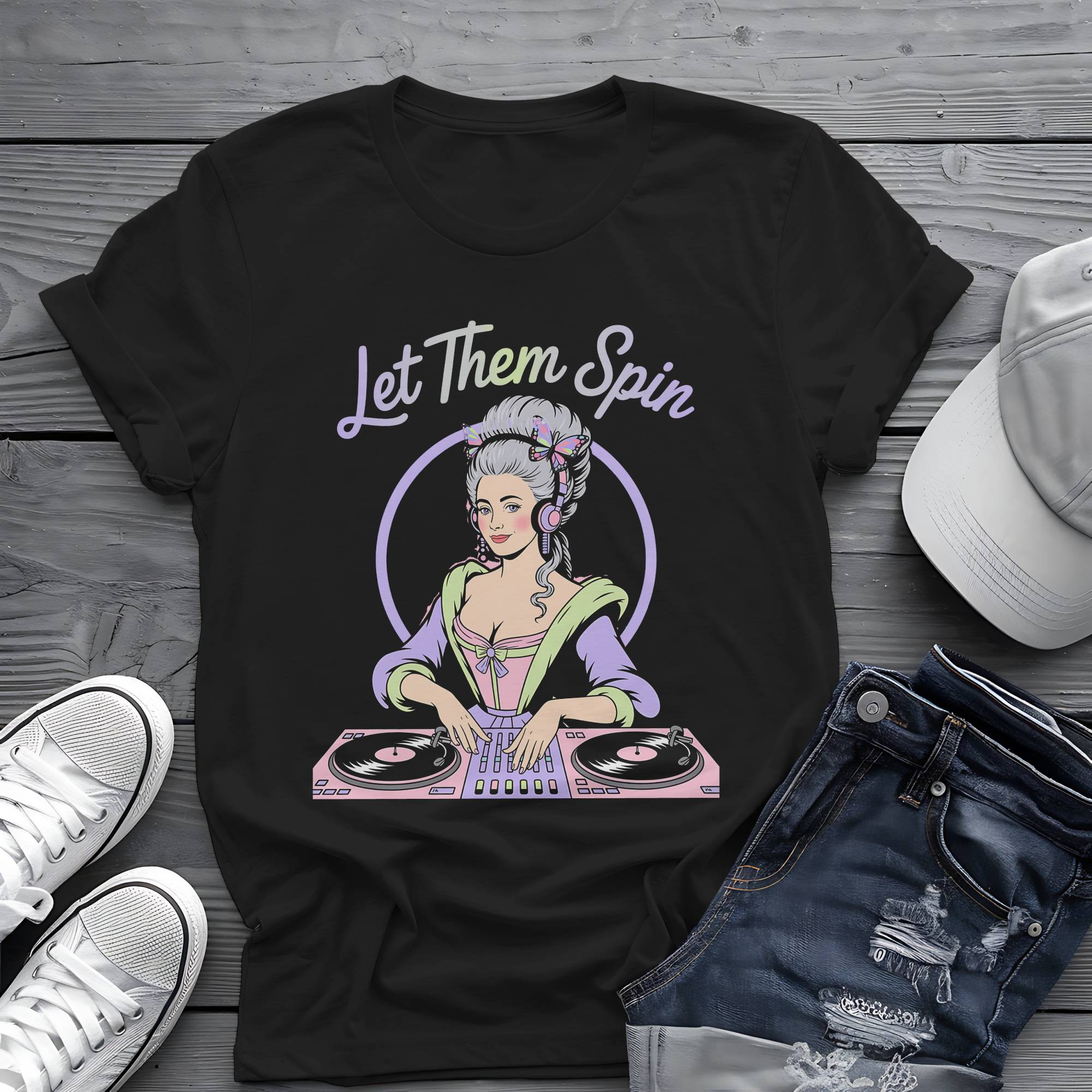 Let Them Spin: Marie Antoinette Royal DJ Graphic Tee 🎧🍰