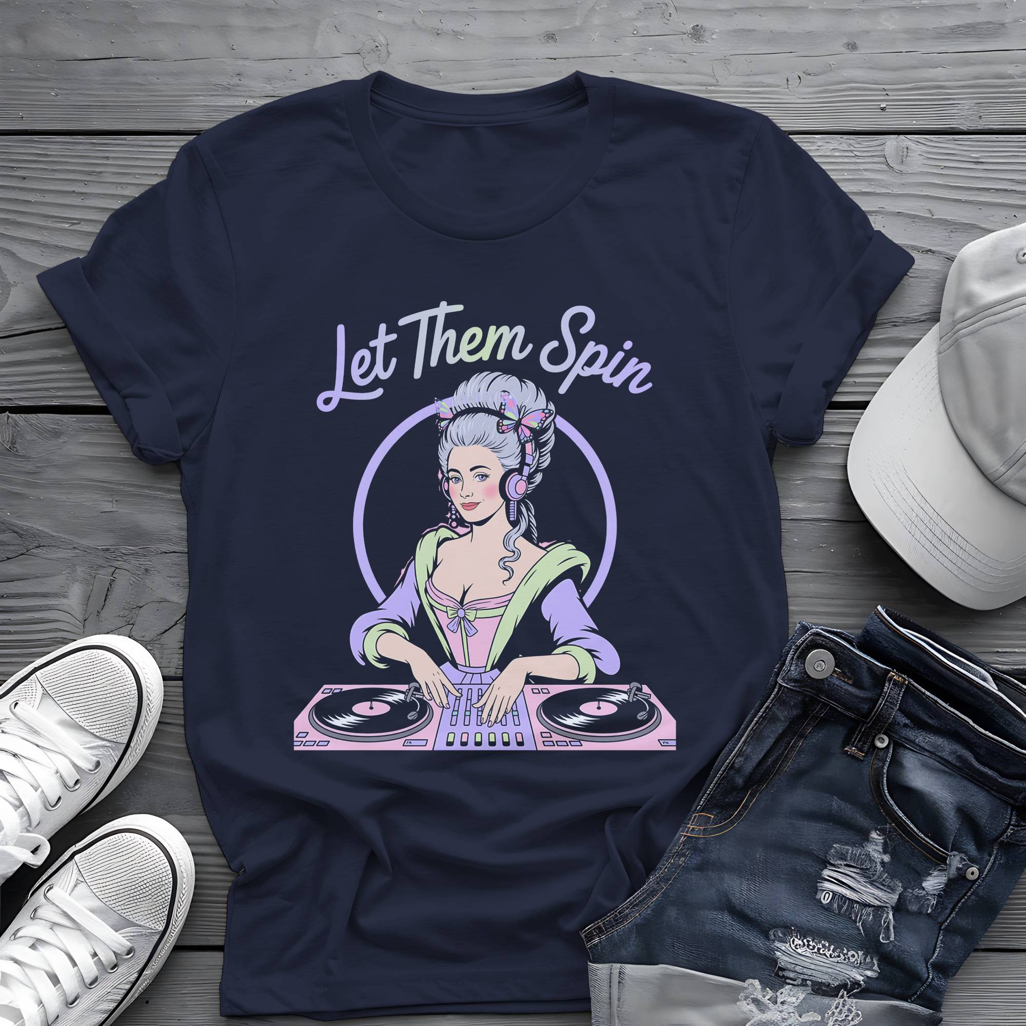 Let Them Spin: Marie Antoinette Royal DJ Graphic Tee 🎧🍰