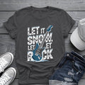 Let It Snow, Let It Rock: Winter Frost Electric Guitar Graphic Tee 🎸❄️