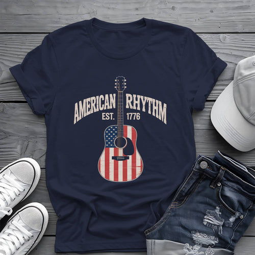 American Rhythm: Heritage Acoustic Patriotic Graphic Tee 🎸🇺🇸