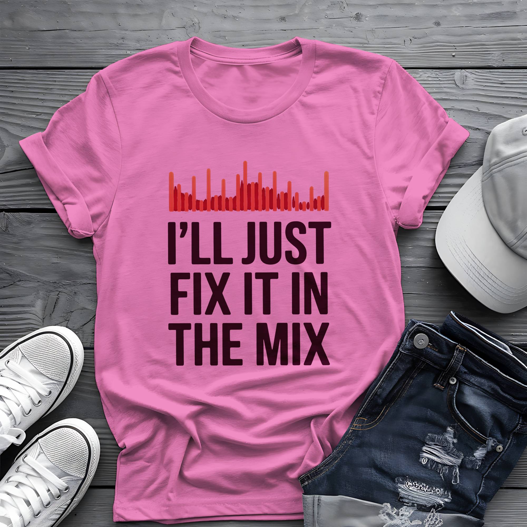 Fix It In The Mix: Pro Studio Engineer Sarcasm Graphic Tee 🎚️🔴