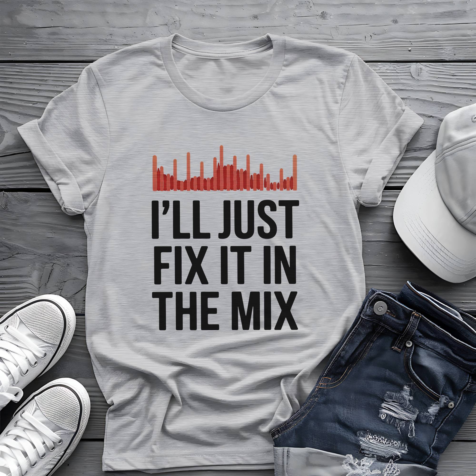 Fix It In The Mix: Pro Studio Engineer Sarcasm Graphic Tee 🎚️🔴