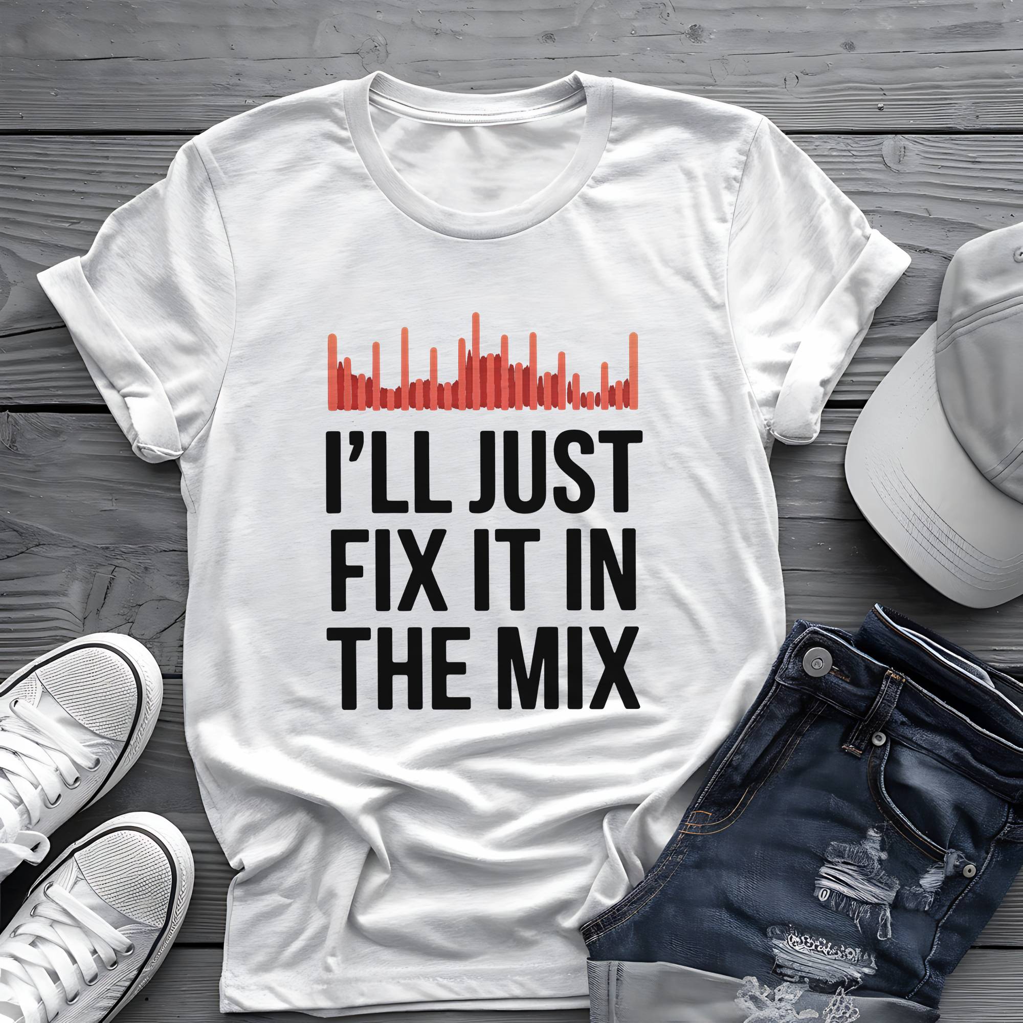 Fix It In The Mix: Pro Studio Engineer Sarcasm Graphic Tee 🎚️🔴
