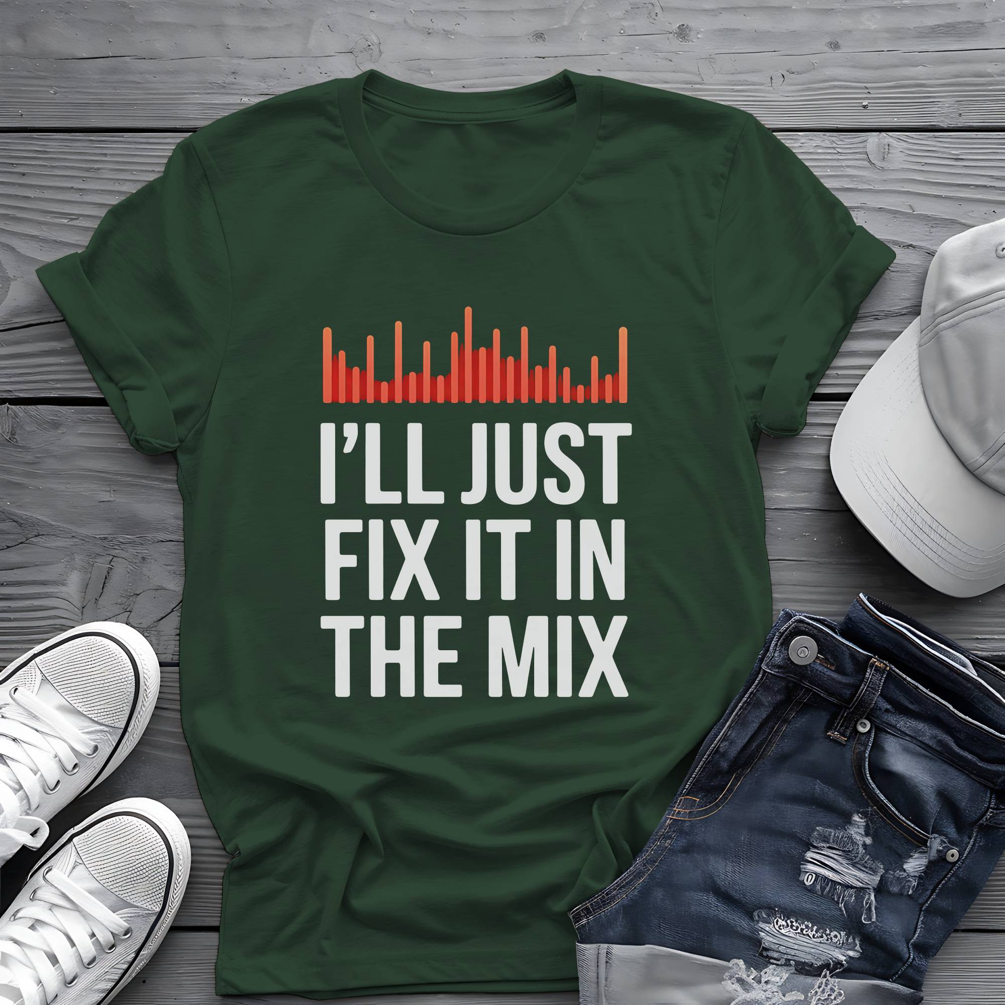 Fix It In The Mix: Pro Studio Engineer Sarcasm Graphic Tee 🎚️🔴