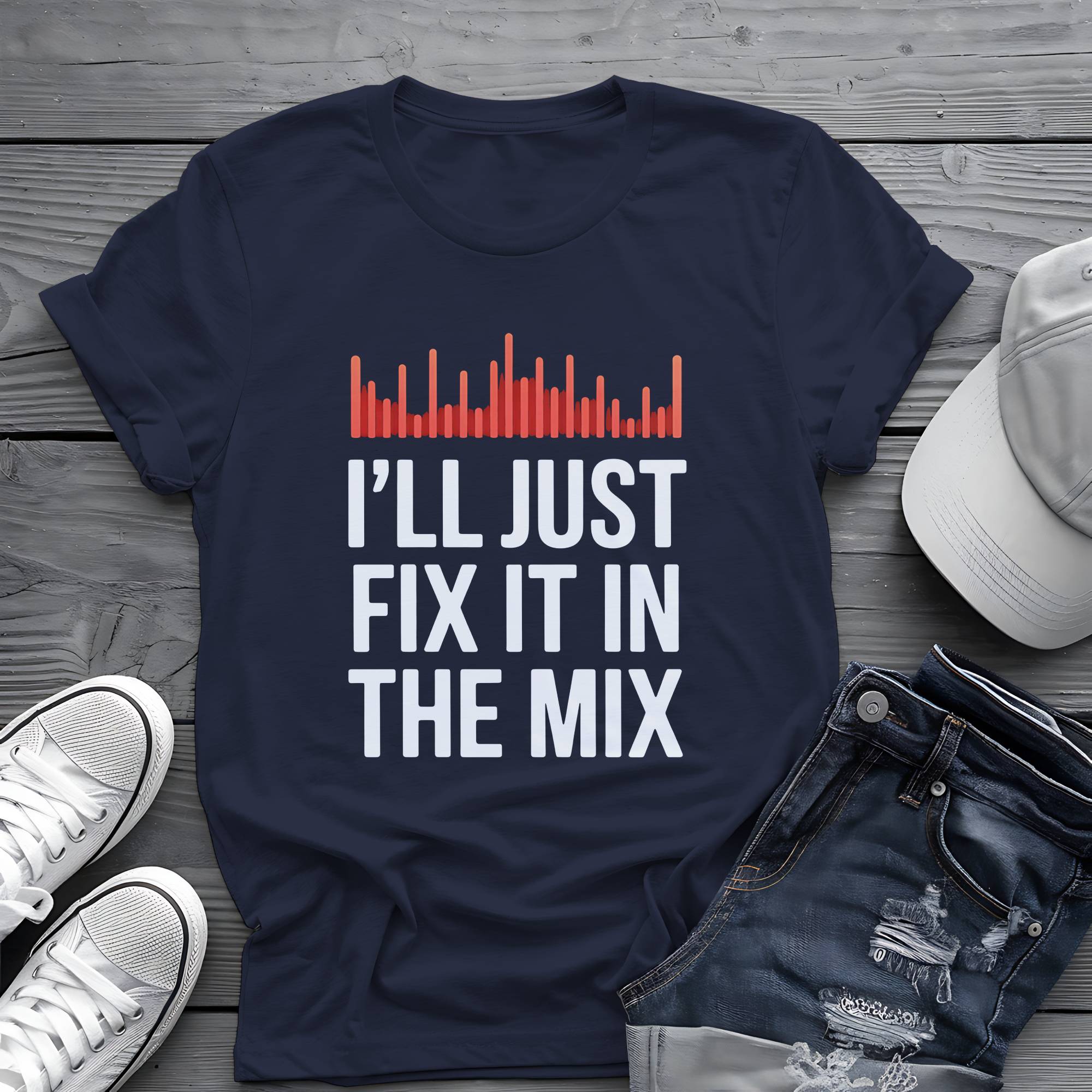 Fix It In The Mix: Pro Studio Engineer Sarcasm Graphic Tee 🎚️🔴