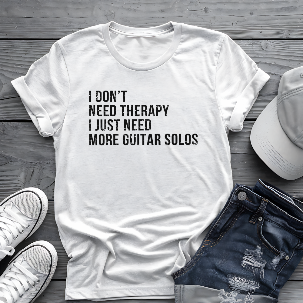 Guitar Solo Therapy Tee 🎸 Funny Sarcastic Guitarist Shirt
