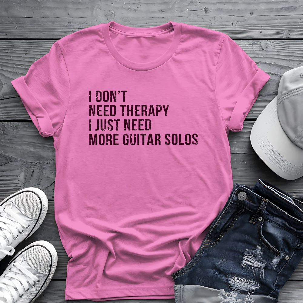 Guitar Solo Therapy Tee 🎸 Funny Sarcastic Guitarist Shirt
