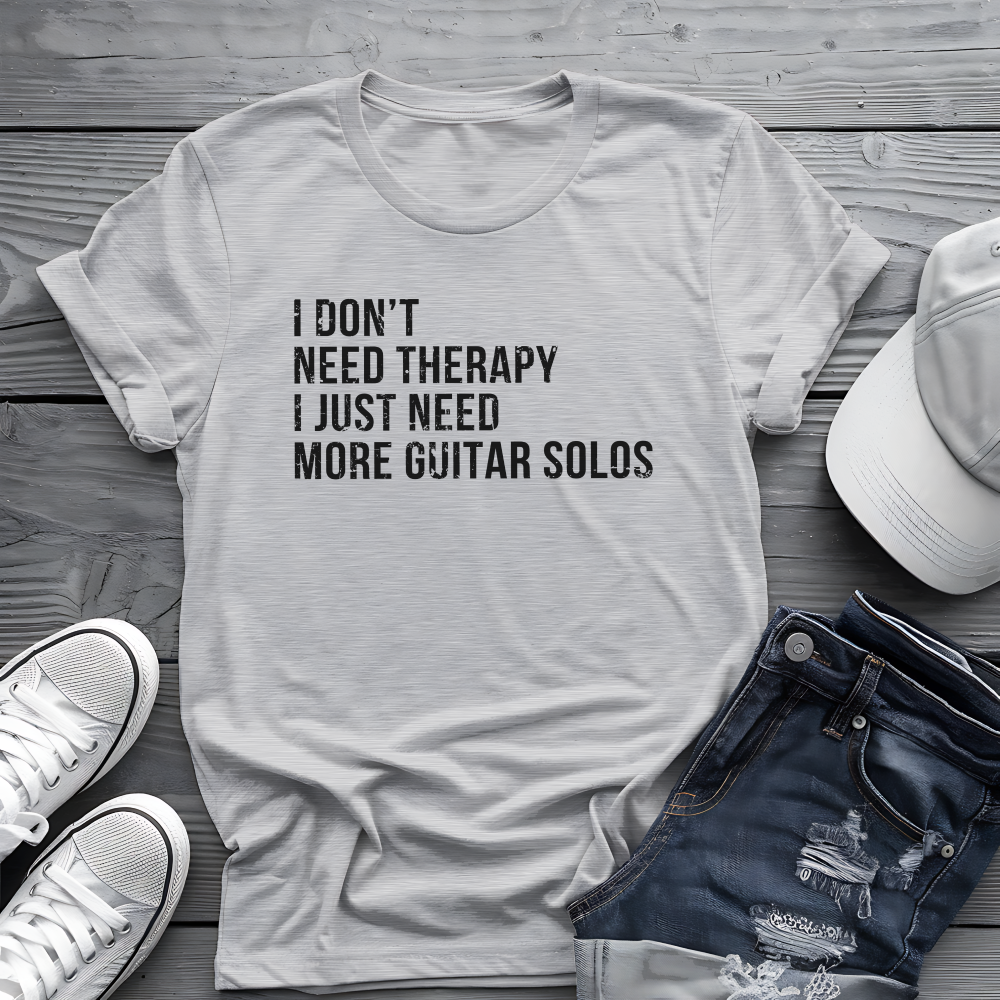 Guitar Solo Therapy Tee 🎸 Funny Sarcastic Guitarist Shirt