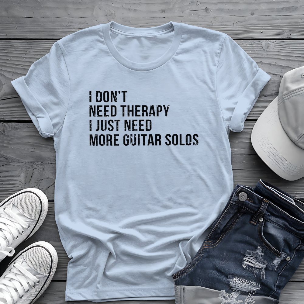 Guitar Solo Therapy Tee 🎸 Funny Sarcastic Guitarist Shirt
