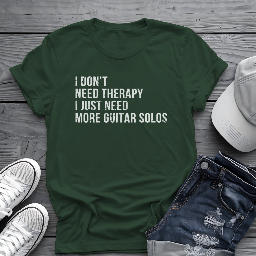 Guitar Solo Therapy Tee 🎸 Funny Sarcastic Guitarist Shirt