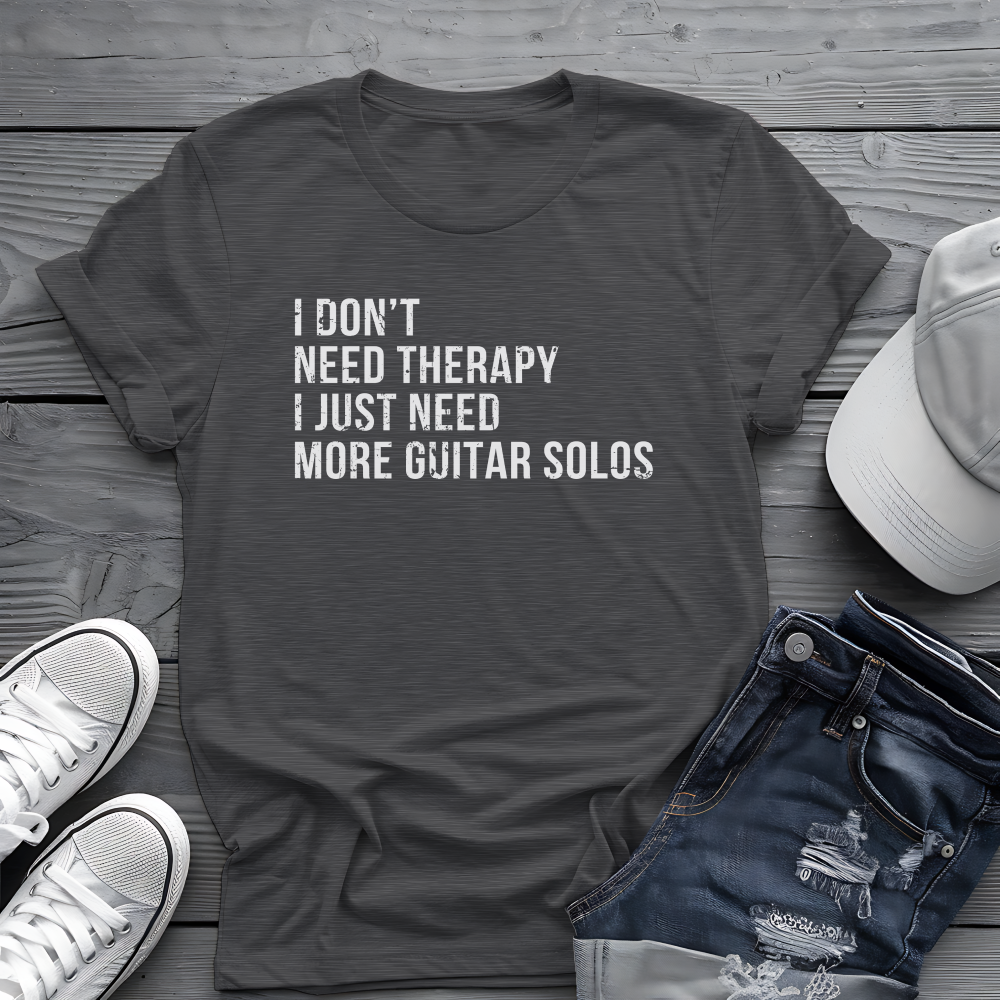 Guitar Solo Therapy Tee 🎸 Funny Sarcastic Guitarist Shirt