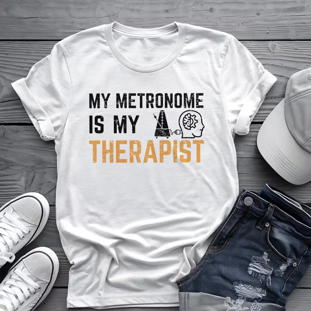 Metronome Therapist Tee 🎶 Funny Musician Shirt - Music Humor