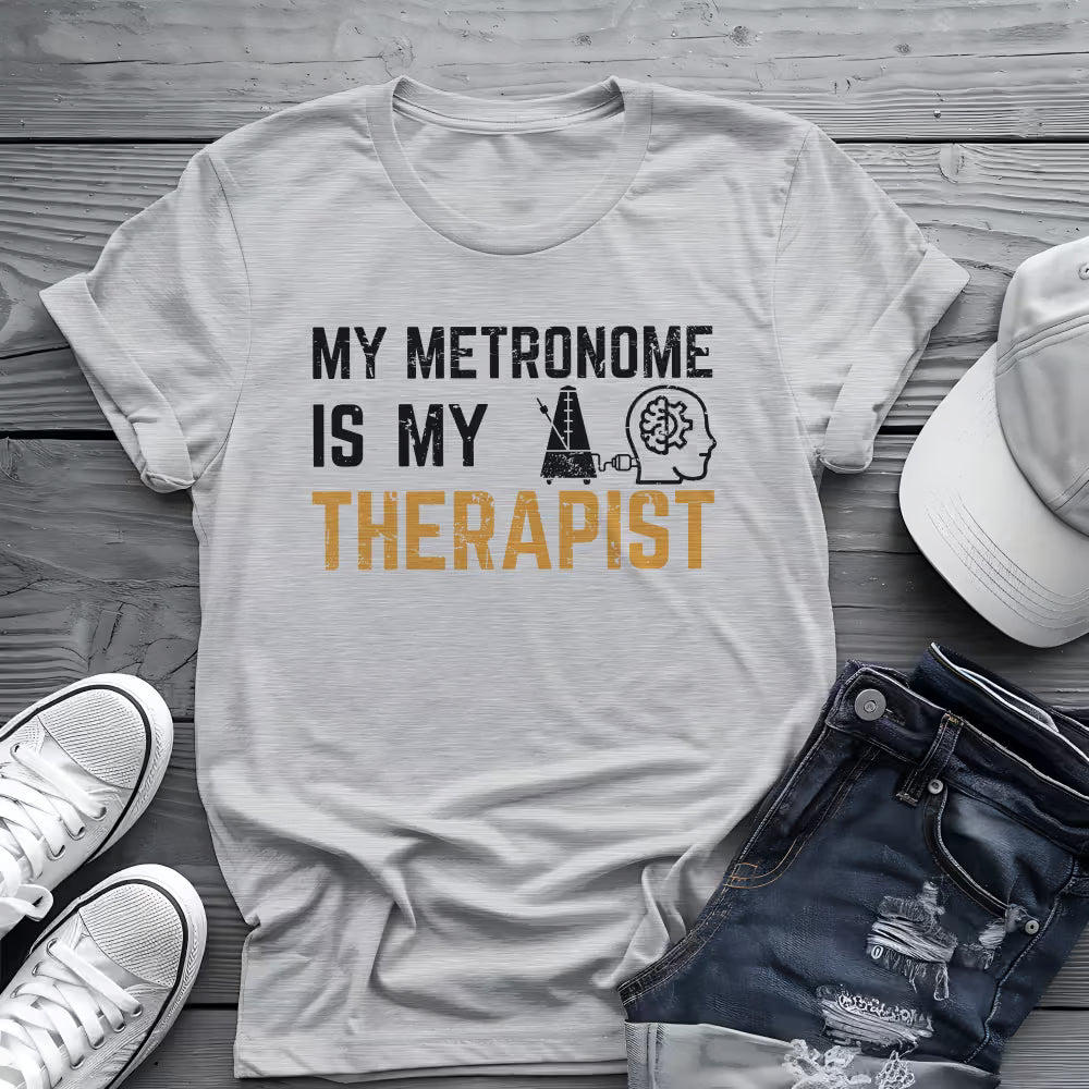 Metronome Therapist Tee 🎶 Funny Musician Shirt - Music Humor