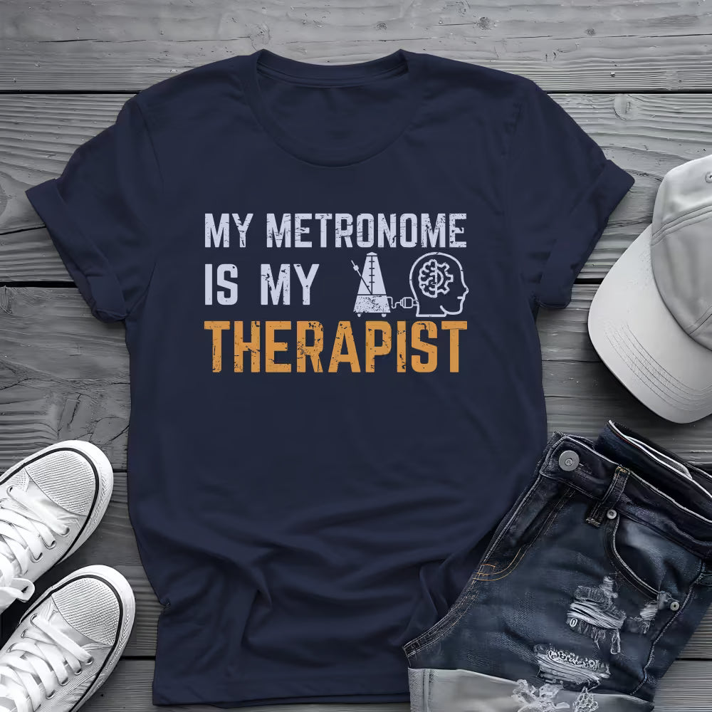 Metronome Therapist Tee 🎶 Funny Musician Shirt - Music Humor