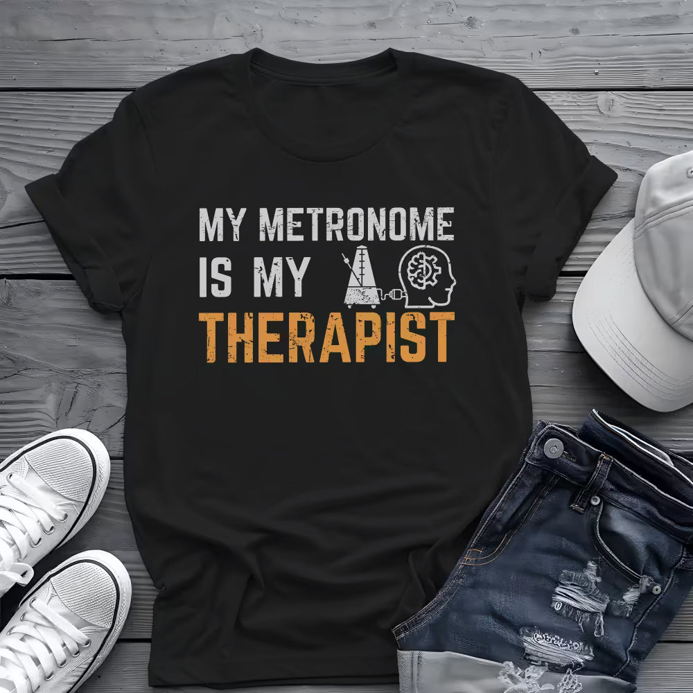 Metronome Therapist Tee 🎶 Funny Musician Shirt - Music Humor