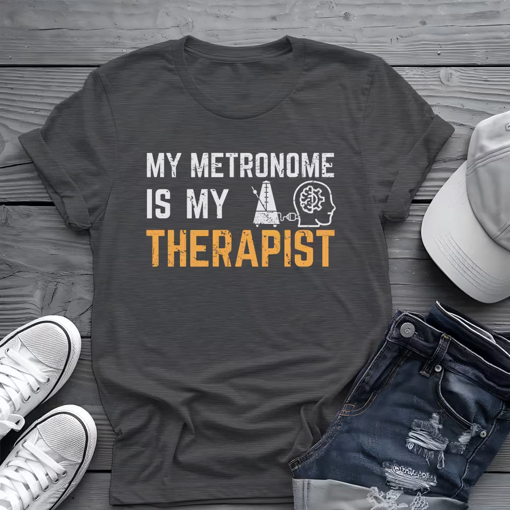 Metronome Therapist Tee 🎶 Funny Musician Shirt - Music Humor