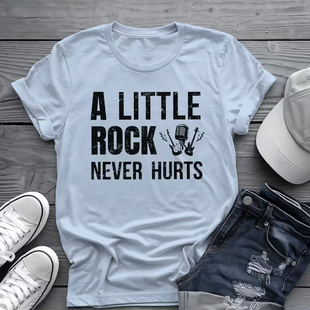 A Little Rock Tee 🎸 Funny Rock Music Shirt