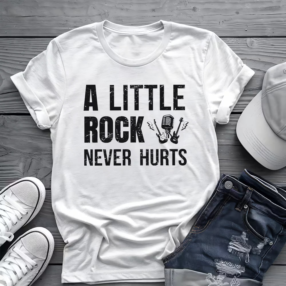 A Little Rock Tee 🎸 Funny Rock Music Shirt