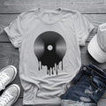 Melting Vinyl Record Tee 🎶 Abstract Music Art Shirt - Vinyl Lover Shirt