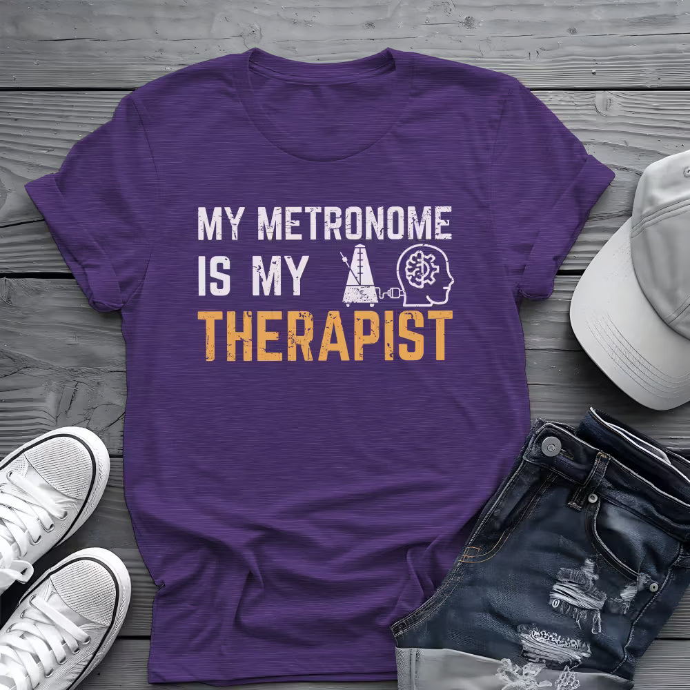 Metronome Therapist Tee 🎶 Funny Musician Shirt - Music Humor