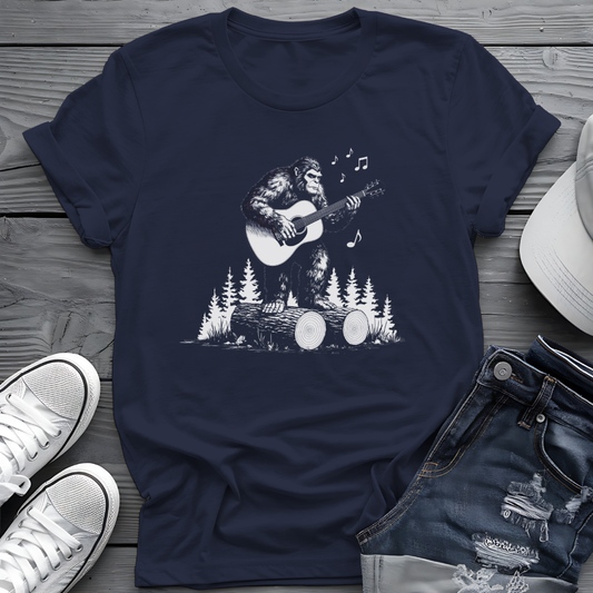 Sasquatch Guitar Tee 🎸 Funny Bigfoot Music Shirt